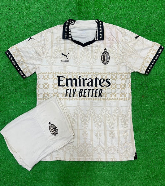 AC Milan X Pleasures White Kit Jersey Set