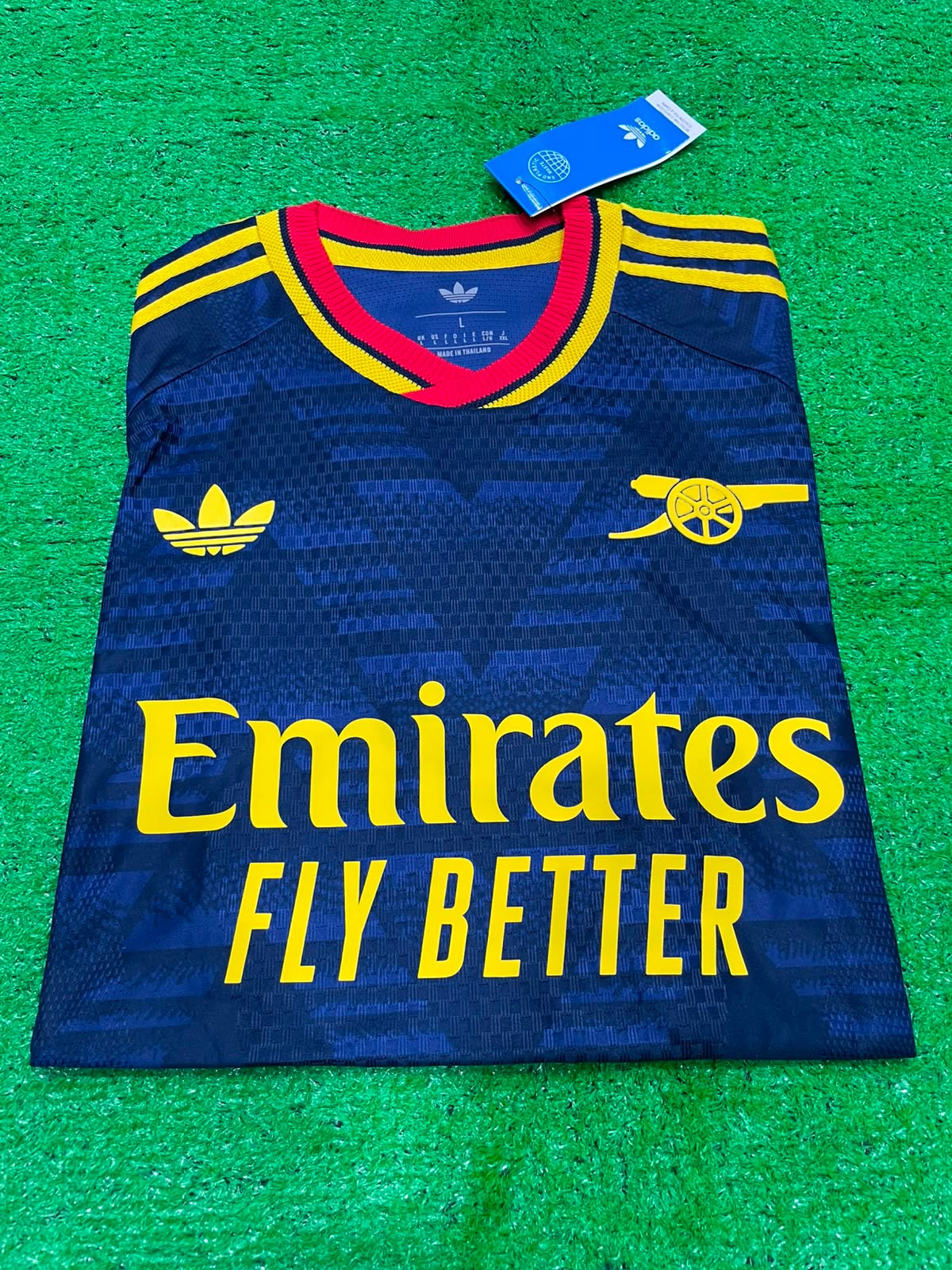 Arsenal 2026-27 Away Jersey Player Version Collegiate Navy Bruised Banana - ClubDrip India