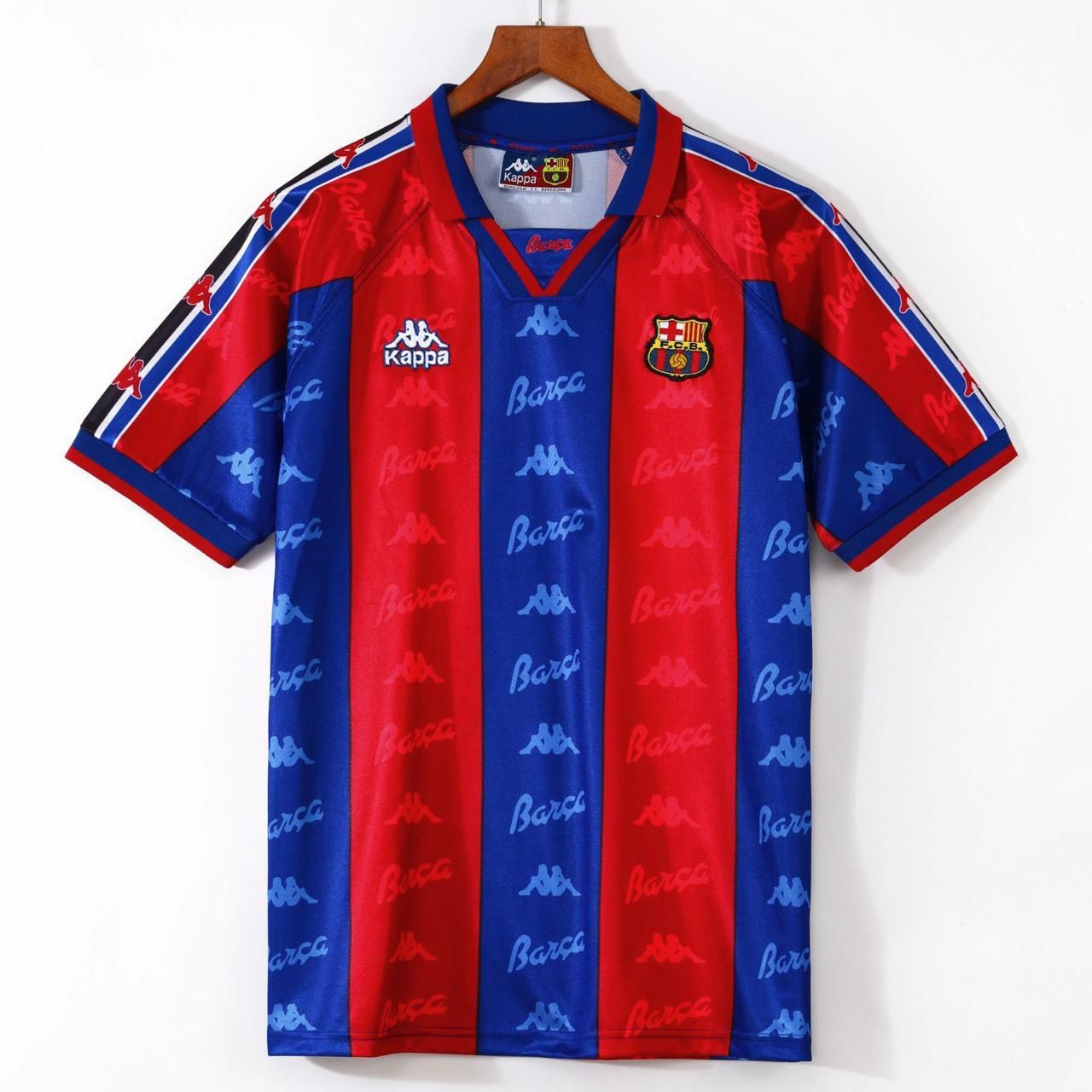 Barcelona 1995-97 Home Jersey Half Sleeves | Retro Version