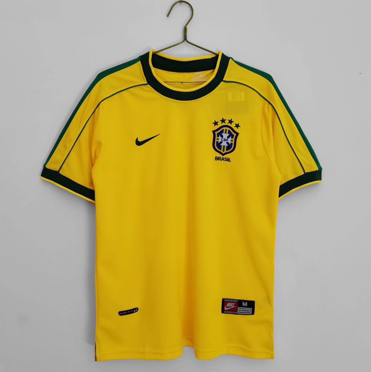 Brazil 1998 Home Jersey Half Sleeves | Retro Version