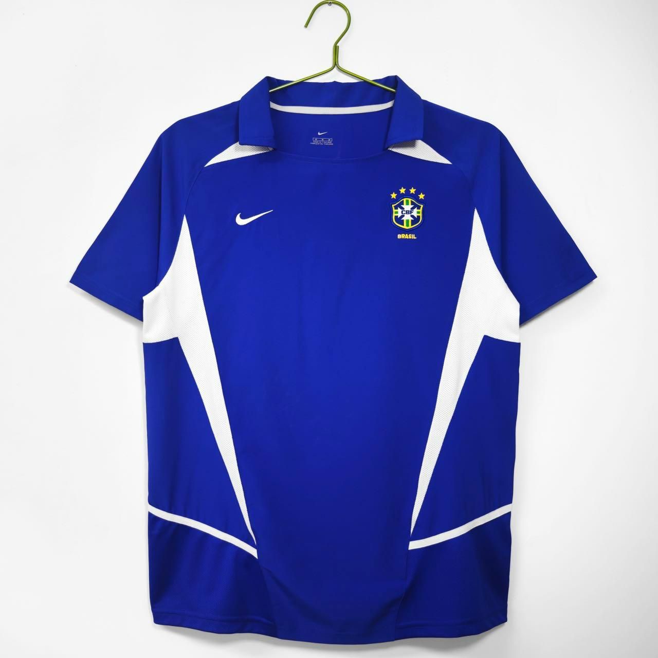 Brazil 2002 World Cup Away Jersey Half Sleeves | Retro Version