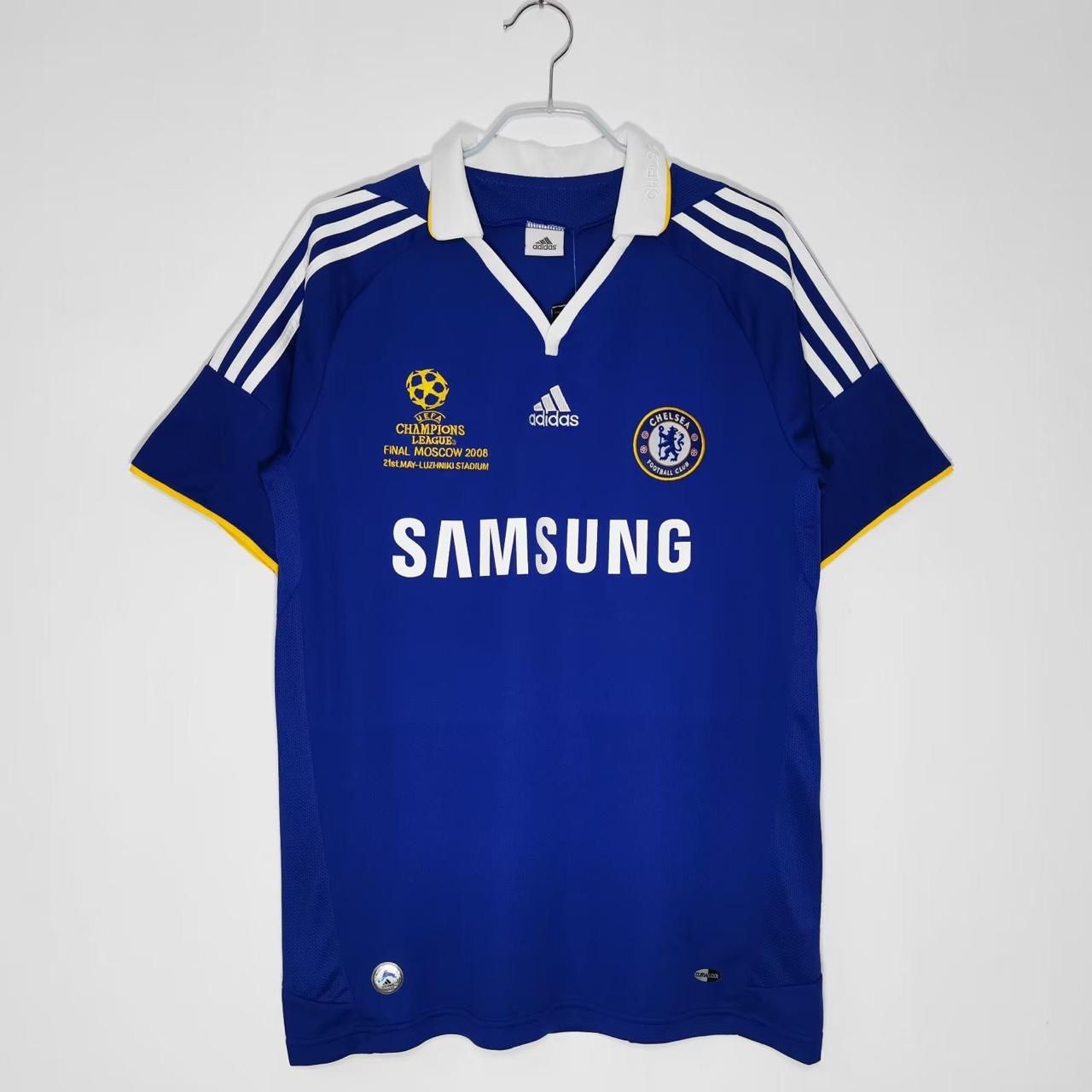Chelsea FC 2008-09 Champions League Home Jersey Half Sleeves | Retro Version