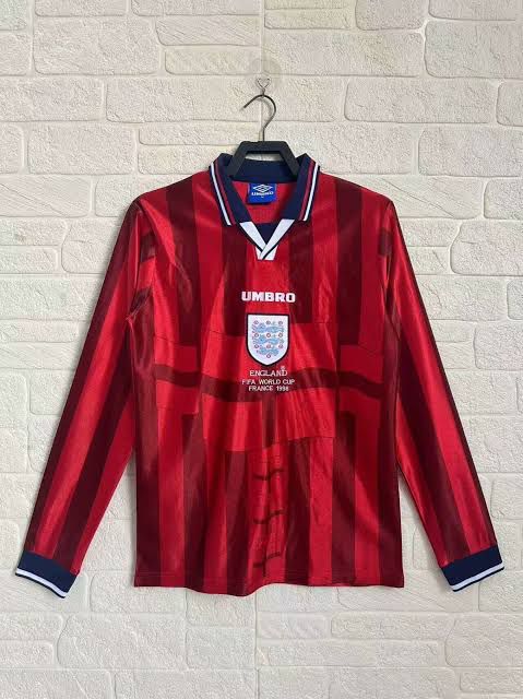 England 1998 Away Jersey Full Sleeves | Retro Version