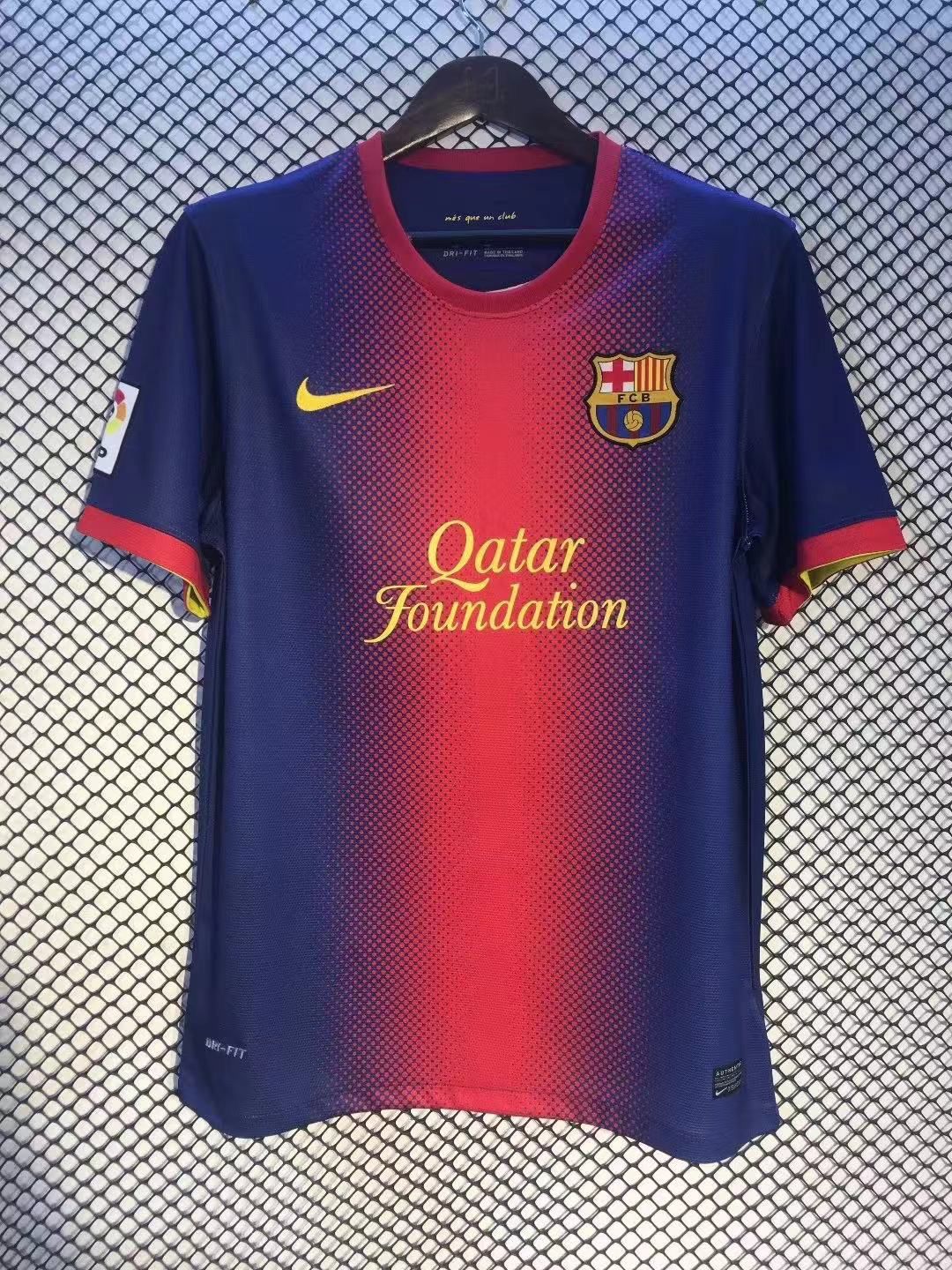 FC Barcelona 2012-13 Home Jersey Half Sleeves | Retro Version
