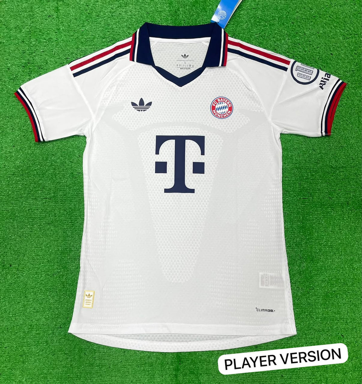 FC Bayern Munich 2026-27 Away Jersey Player Version White Navy Red - ClubDrip India