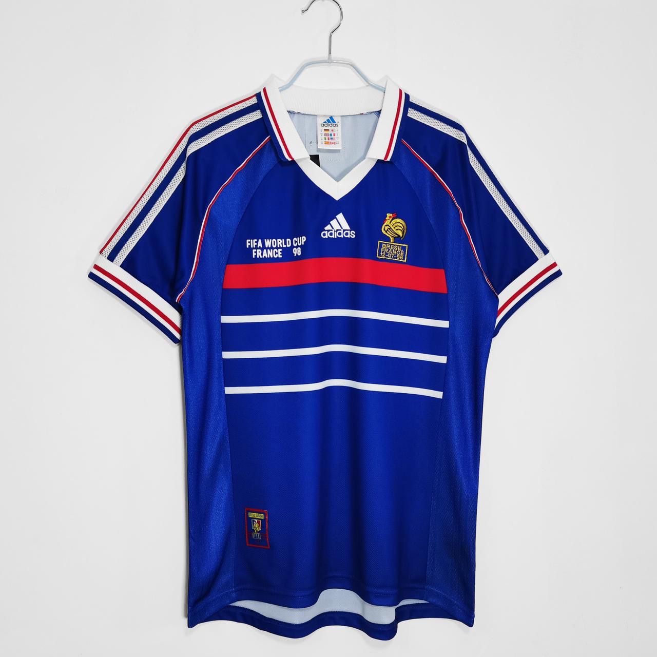 France 1998 World Cup Home Jersey Half Sleeves | Retro Version
