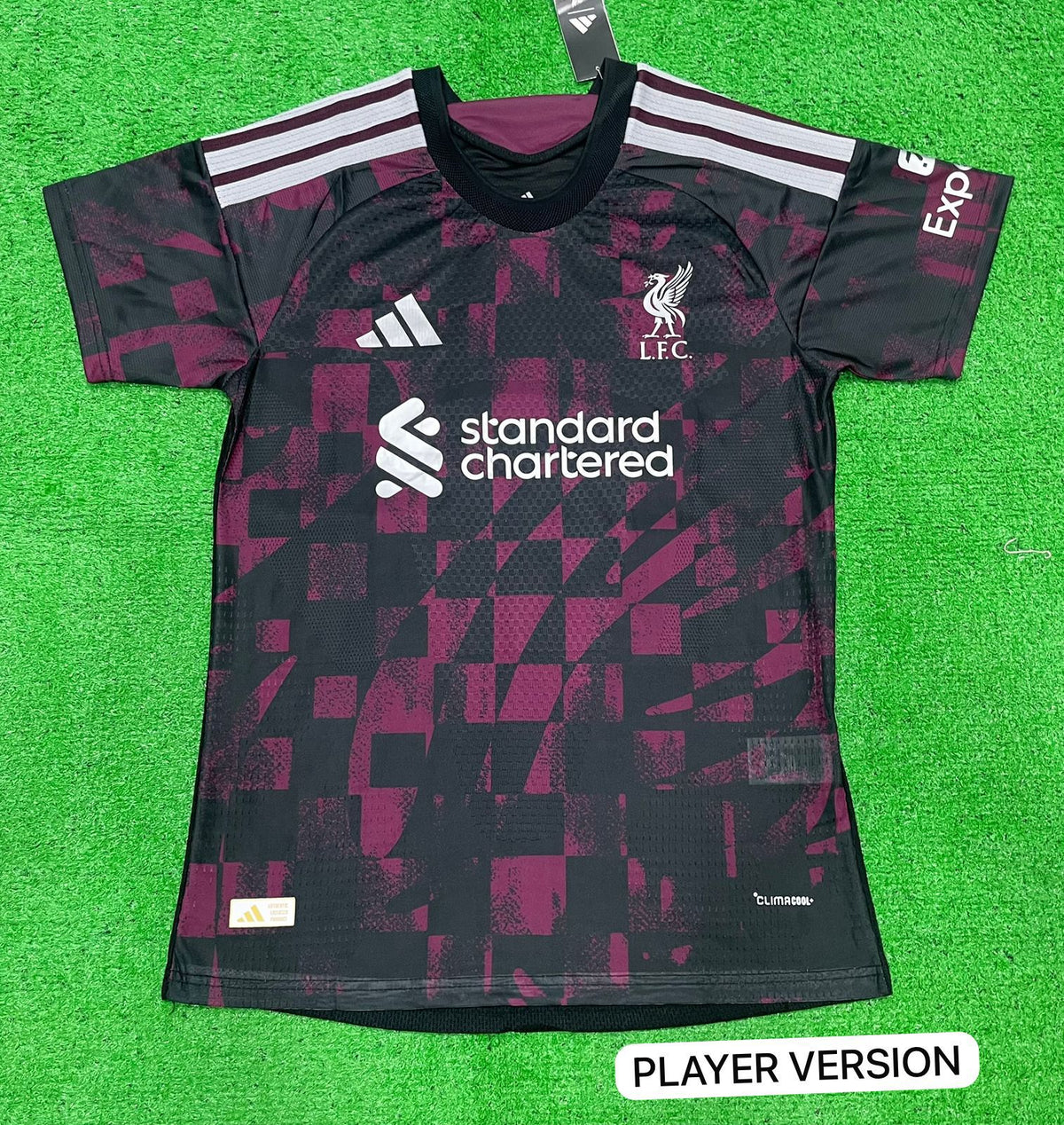 Liverpool FC 2026-27 Third Jersey Player Version Black Maroon Silver - ClubDrip India