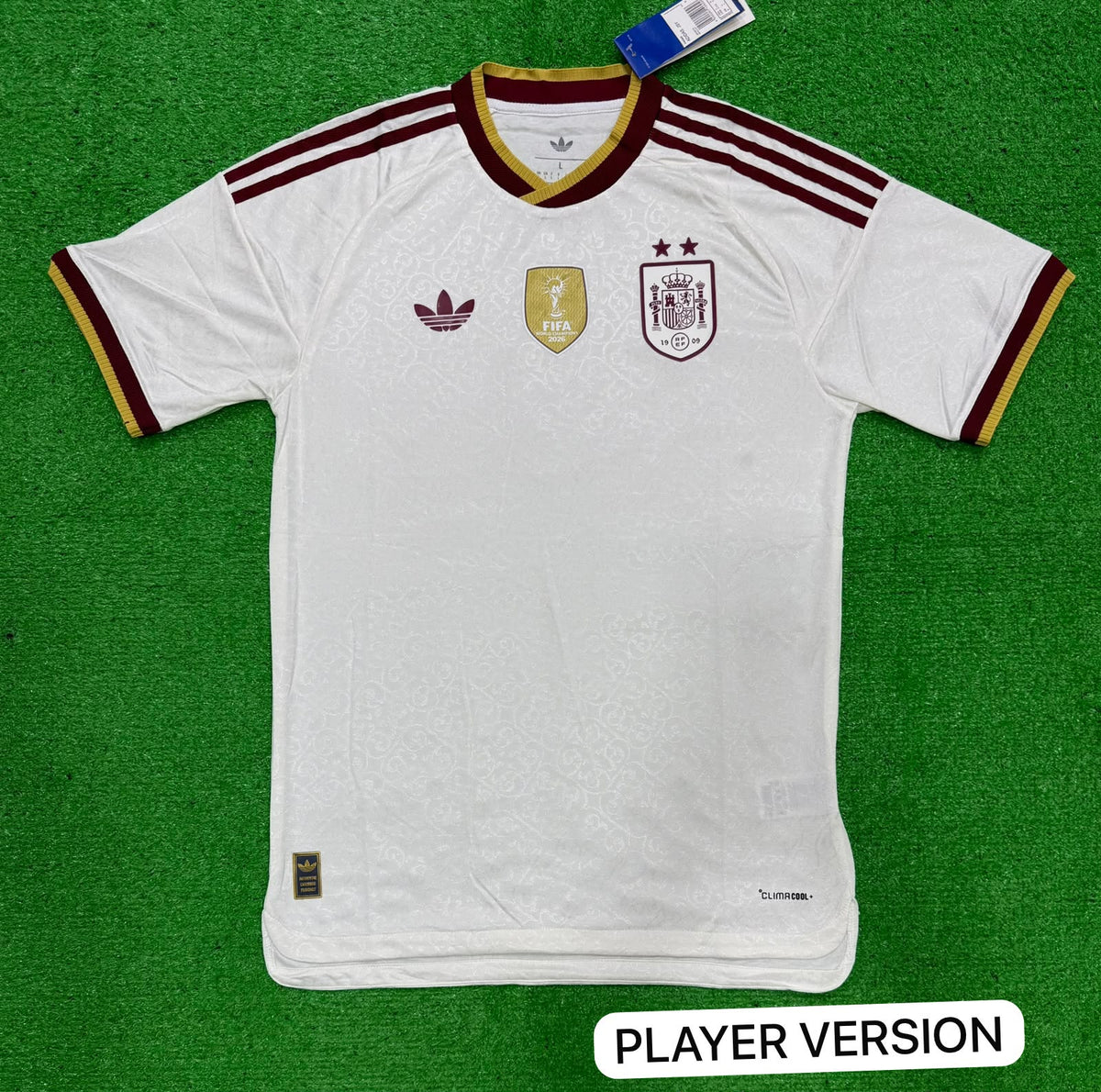 Spain 2026 World Cup Away Jersey | Player Version – 2 Stars & Champions Badge