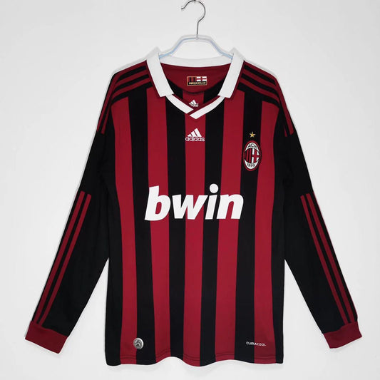 AC Milan 2009-10 Home Jersey Full Sleeves | Retro Version