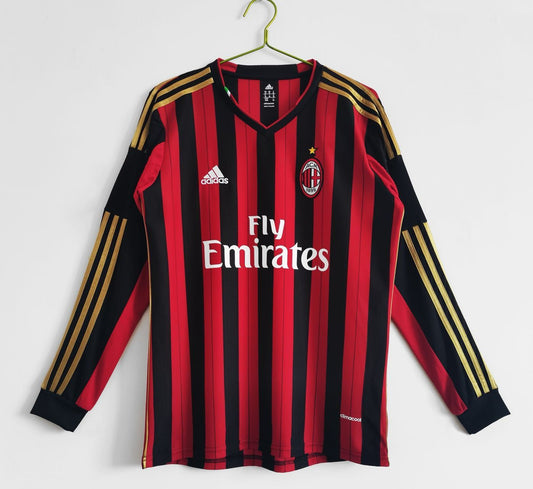 AC Milan 2013-14 Home Jersey Full Sleeves | Retro Version