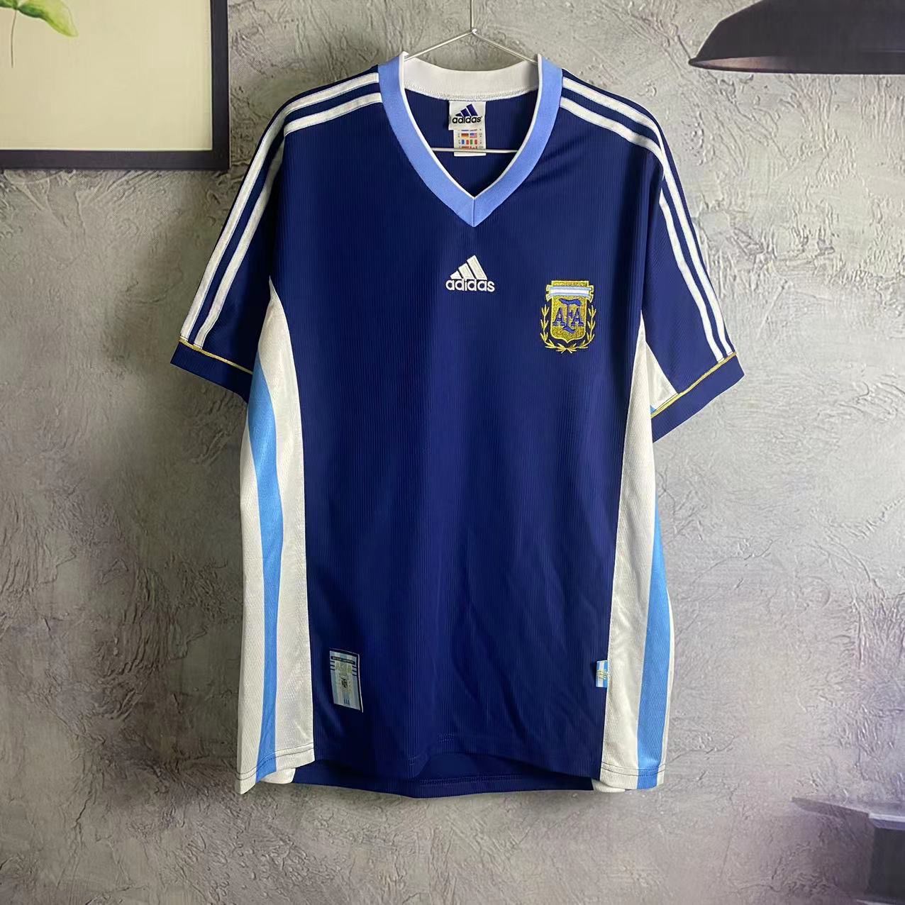 Argentina 1998 Away Jersey Half Sleeves | Retro Version