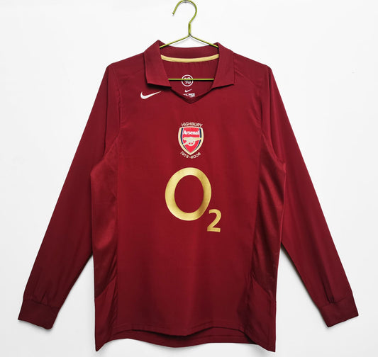 Arsenal 2005-06 Home Jersey Full Sleeves | Retro Version