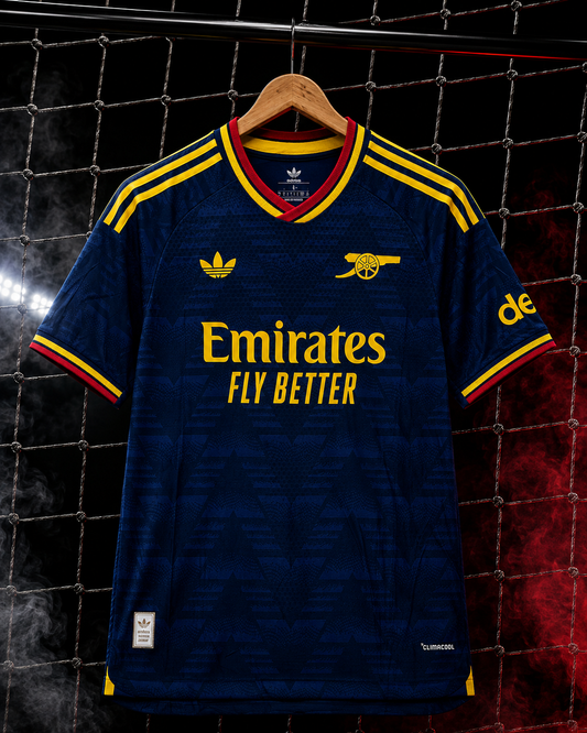 Arsenal 2026-27 Away Jersey Player Version Collegiate Navy Bruised Banana - ClubDrip India