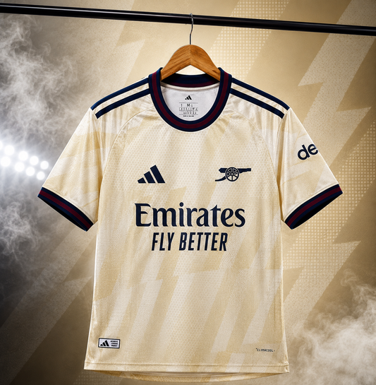 Arsenal 2026-27 Third Jersey Player Version Almost Yellow Lightning - ClubDrip India