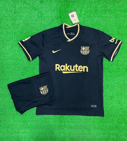 Barca away gold and black kit