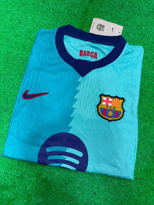 FC Barcelona 2026-27 Third Jersey Player Version Green Frost Teal Zigzag - ClubDrip India