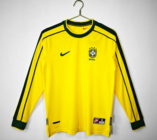 Brazil 1998 Home Jersey Full Sleeves | Retro Version