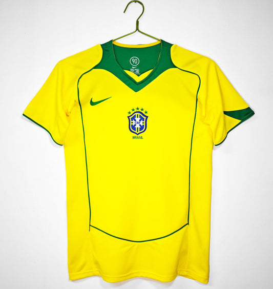 Brazil 2002-04 Home Jersey Half Sleeves | Retro Version