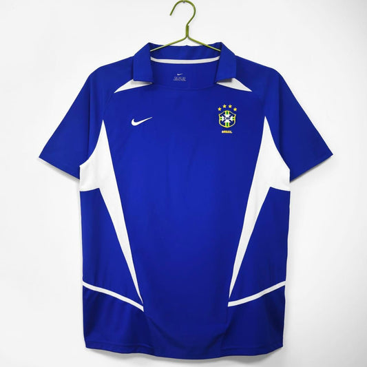 Brazil 2002 World Cup Away Jersey Half Sleeves | Retro Version