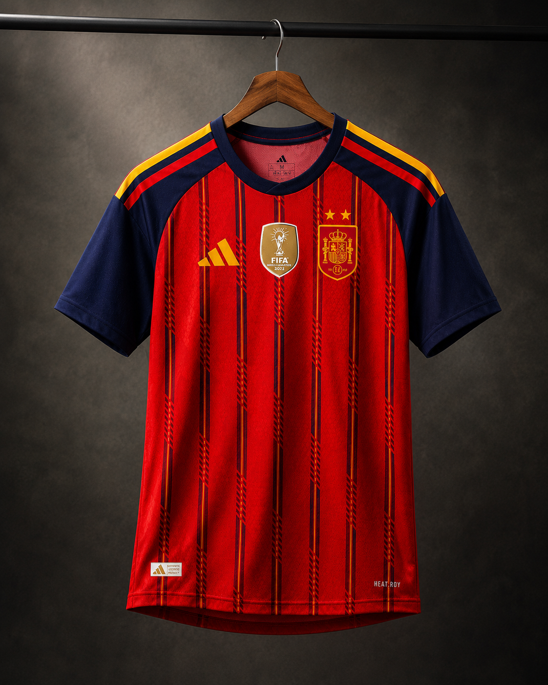 Spain 2026 World Cup 2 Stars Champions Badge Jersey Player Version Red - ClubDrip India