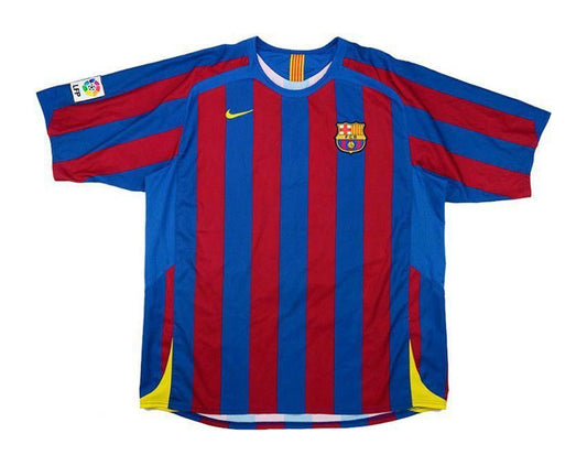 FC Barcelona 2005-06 Home Jersey Half Sleeves Retro Version clubdrip