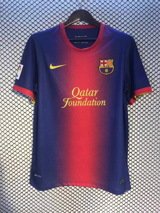 FC Barcelona 2012-13 Home Jersey Half Sleeves | Retro Version