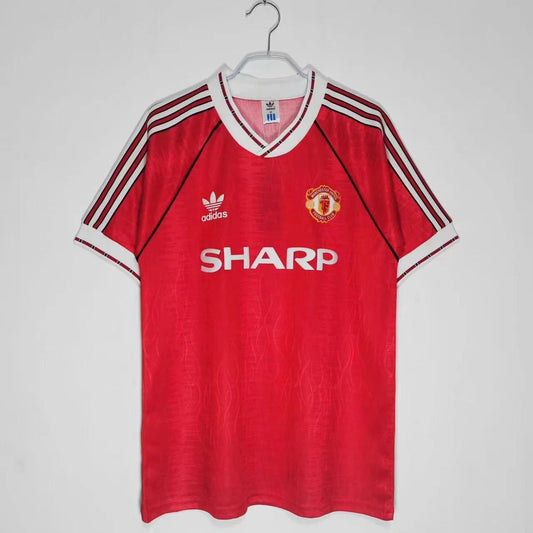 Manchester United 1990-92 Home Jersey Half Sleeves | Retro Version