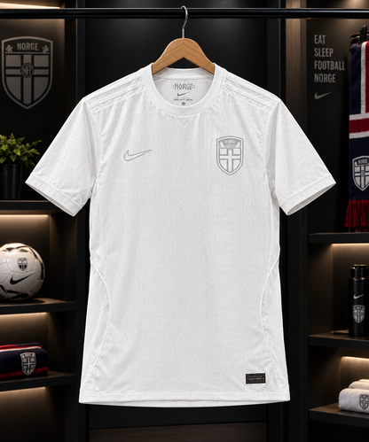 Norway World Cup 2026 Third Jersey Player Version All White Platinum - ClubDrip India