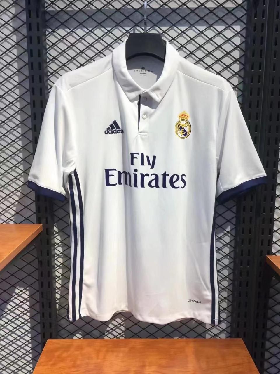 Real Madrid 2016-17 Home Jersey Half Sleeves | Retro Version