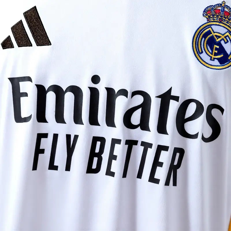 Real Madrid 2025-26 Home Jersey Full Sleeves Master Copy White - ClubDrip India