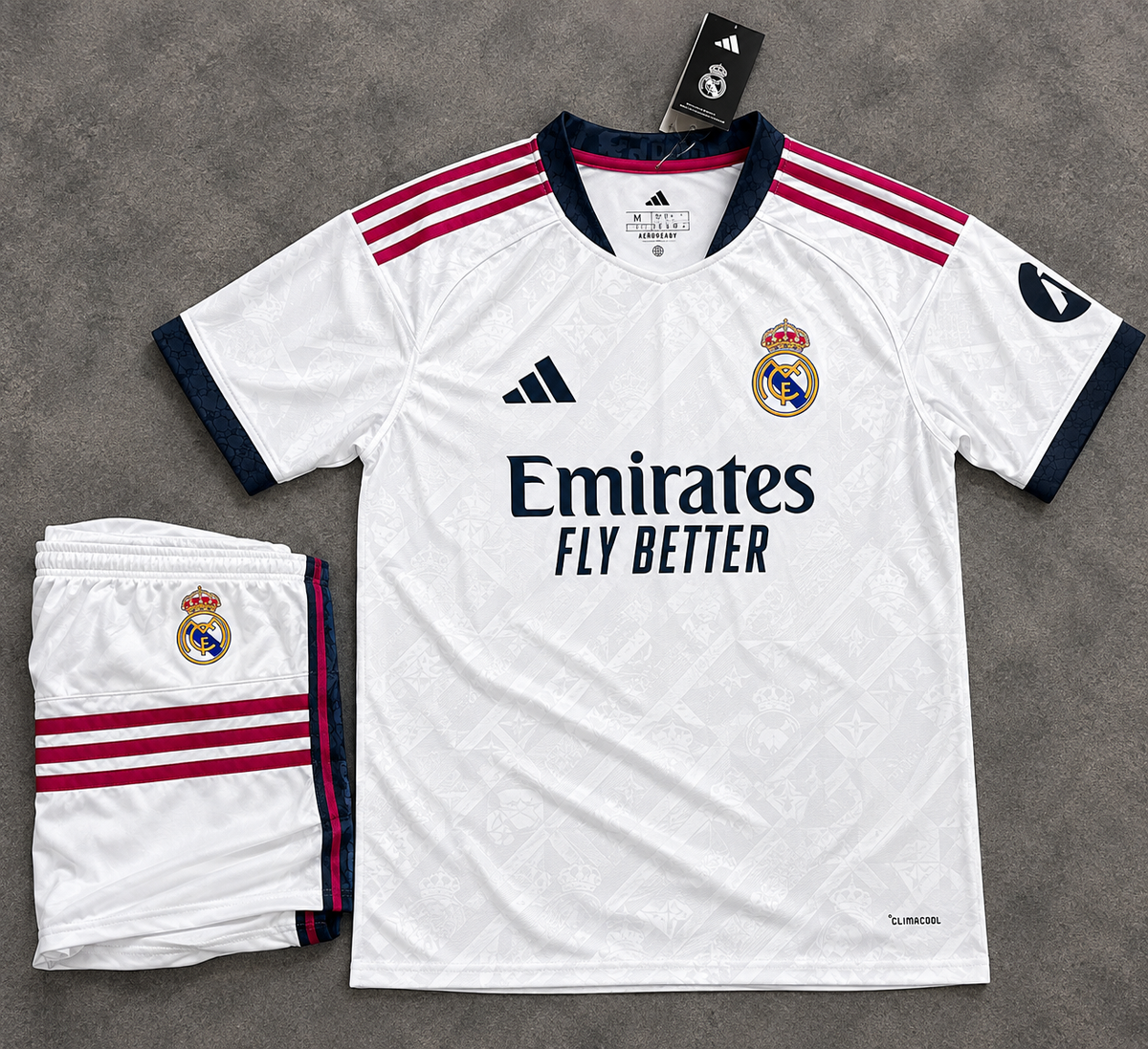 Real Madrid 2026-27 Home Jersey Set White Green Pink - ClubDrip India