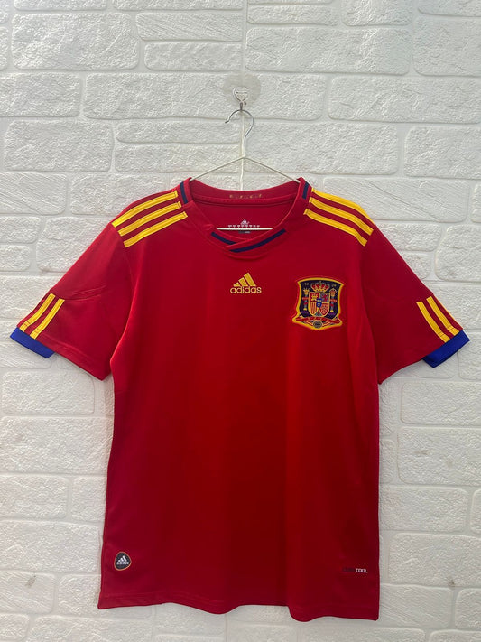 Spain 2010 Home Jersey Half Sleeves | Retro Version