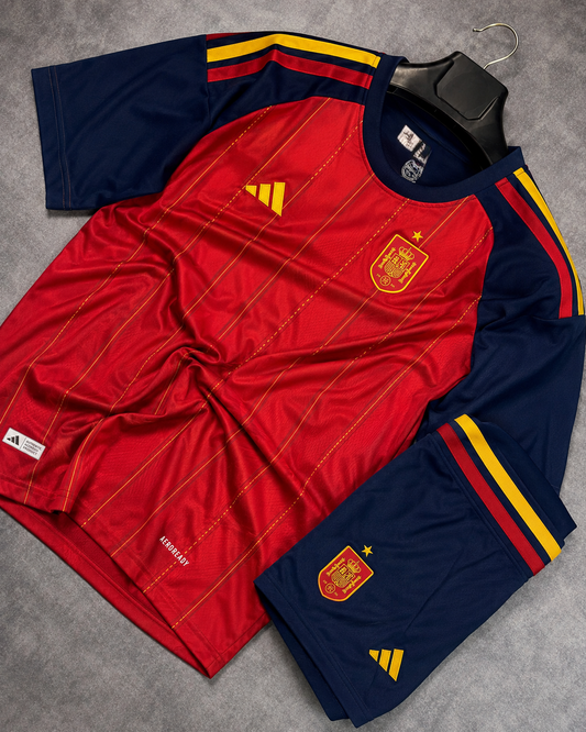 Spain 2026 World Cup Home Jersey Set Red Navy - ClubDrip India