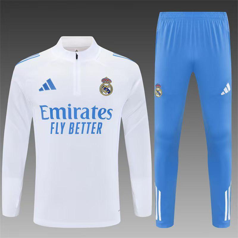 Real Madrid White & Blue Training Suit 2025-26