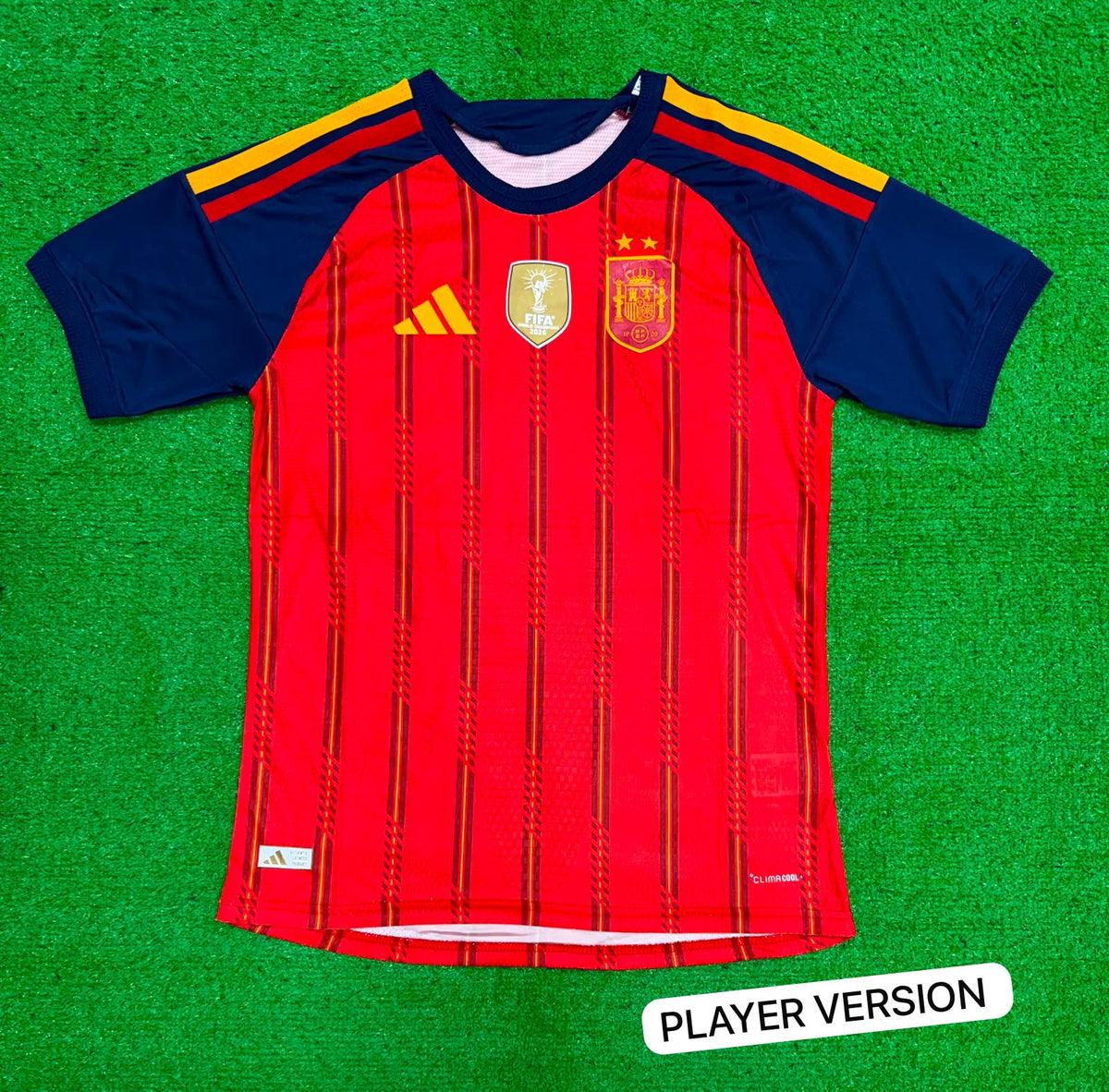 Spain 2026 World Cup Player Version Jersey – 2 Stars & Champions Badge