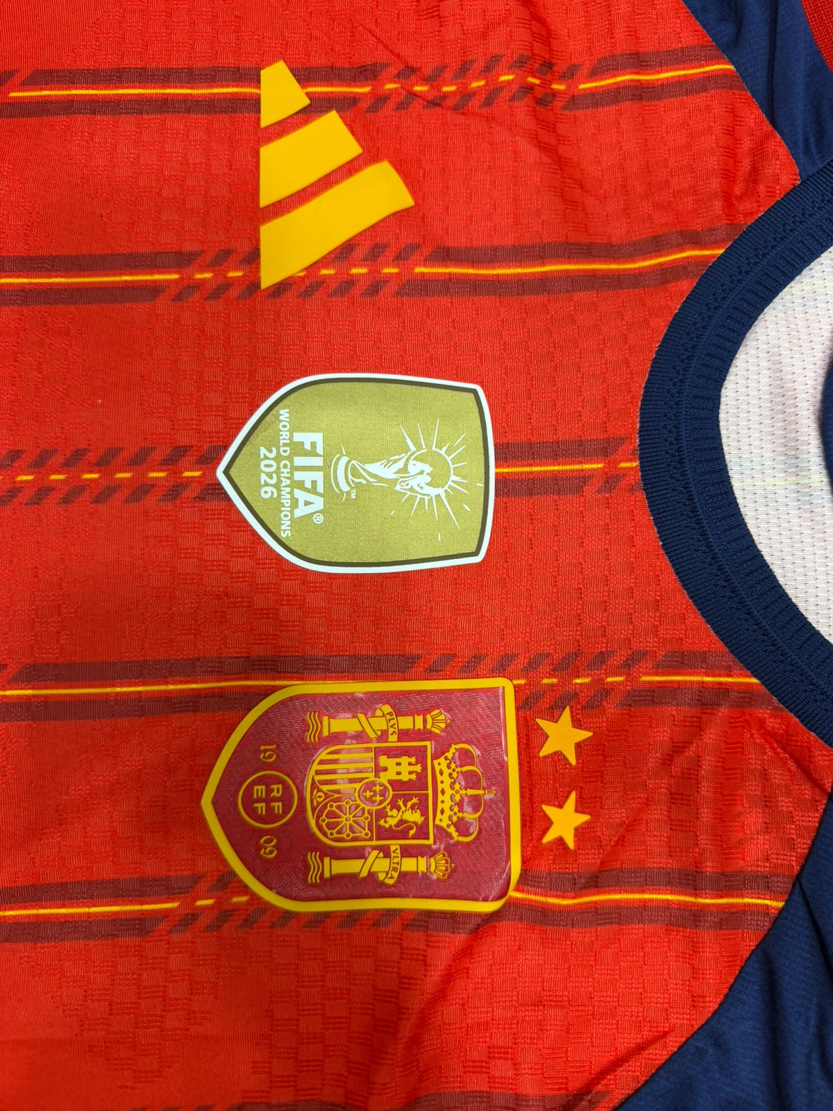 Spain 2026 World Cup Player Version Jersey – 2 Stars & Champions Badge