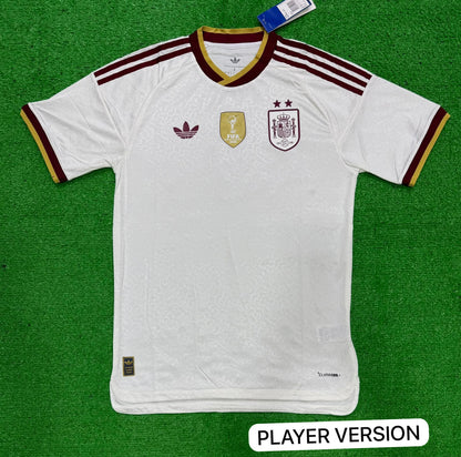 Spain 2026 World Cup Away Jersey | Player Version – 2 Stars & Champions Badge