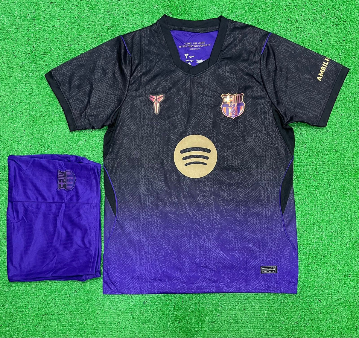 FC Barcelona 2026-27 Away Mamba Jersey Set Black Purple - ClubDrip India