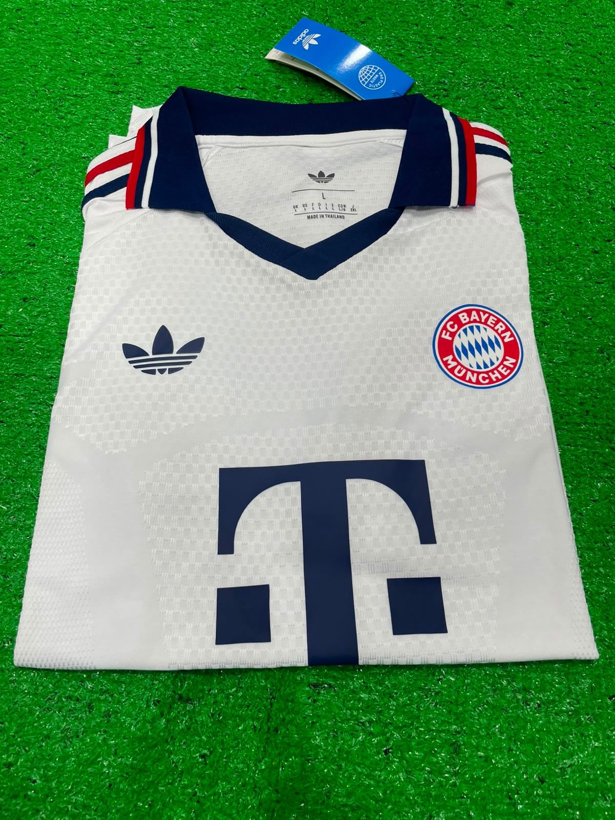 FC Bayern Munich 2026-27 Away Jersey Player Version White Navy Red - ClubDrip India