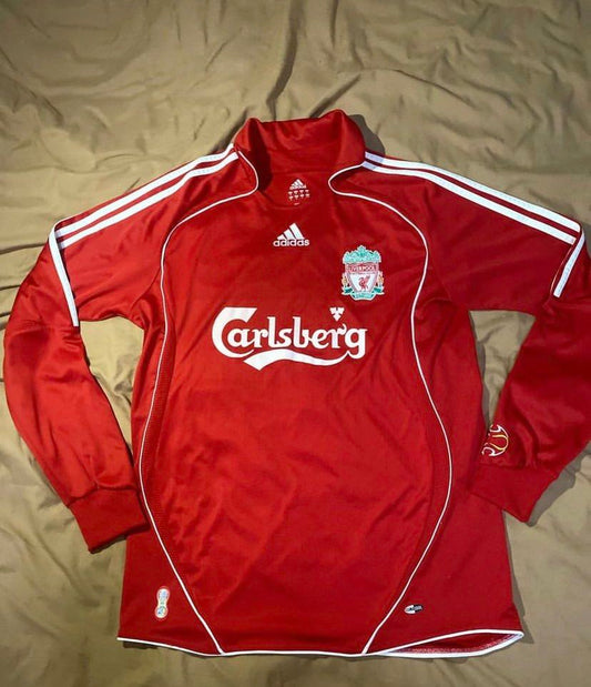 Liverpool FC 2006-08 Home Jersey Full Sleeves Retro Version Red - ClubDrip India