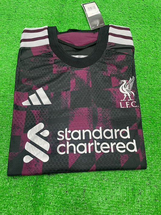 Liverpool FC 2026-27 Third Jersey Player Version Black Maroon Silver - ClubDrip India